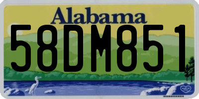 AL license plate 58DM851