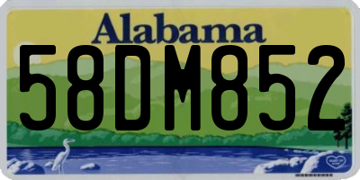 AL license plate 58DM852