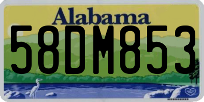 AL license plate 58DM853