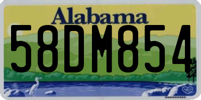 AL license plate 58DM854