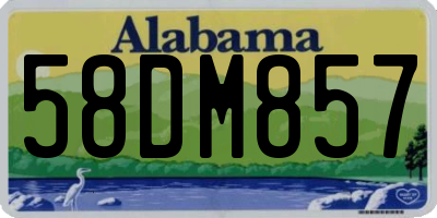 AL license plate 58DM857
