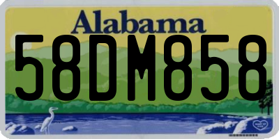 AL license plate 58DM858