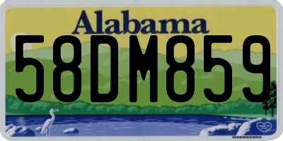 AL license plate 58DM859