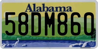 AL license plate 58DM860