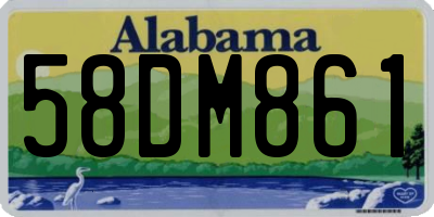 AL license plate 58DM861