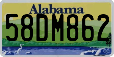 AL license plate 58DM862