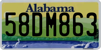 AL license plate 58DM863