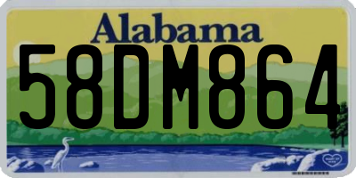 AL license plate 58DM864