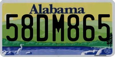 AL license plate 58DM865