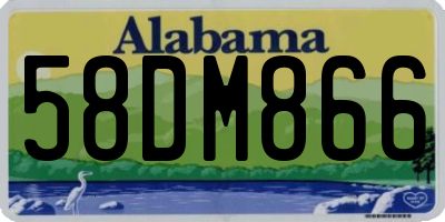 AL license plate 58DM866