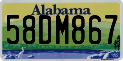 AL license plate 58DM867