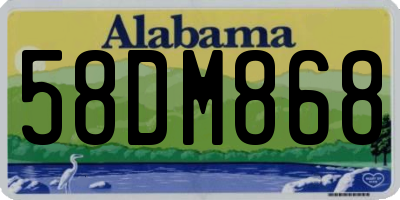 AL license plate 58DM868