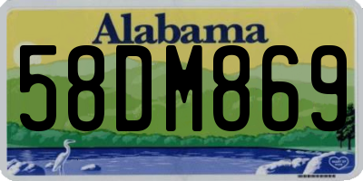AL license plate 58DM869