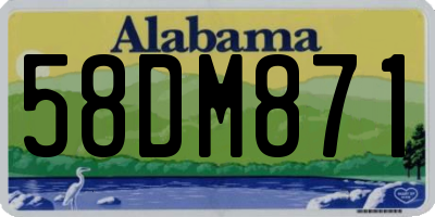 AL license plate 58DM871