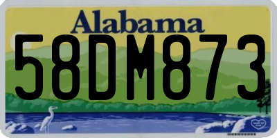 AL license plate 58DM873