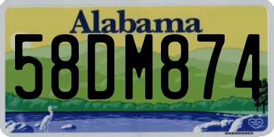 AL license plate 58DM874