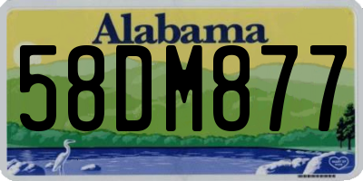 AL license plate 58DM877