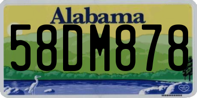 AL license plate 58DM878