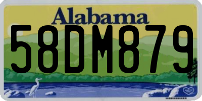AL license plate 58DM879