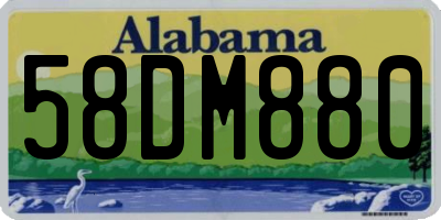 AL license plate 58DM880