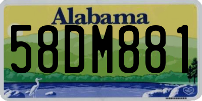 AL license plate 58DM881