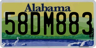 AL license plate 58DM883