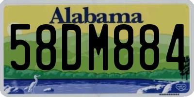 AL license plate 58DM884