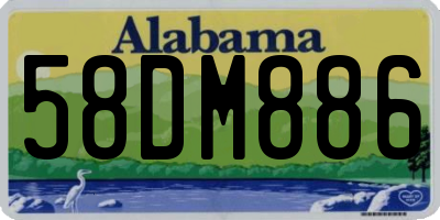 AL license plate 58DM886