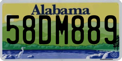 AL license plate 58DM889