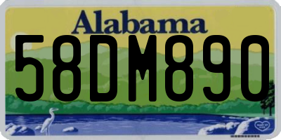 AL license plate 58DM890