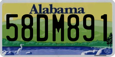 AL license plate 58DM891
