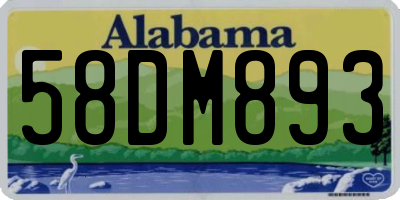 AL license plate 58DM893