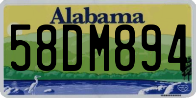 AL license plate 58DM894