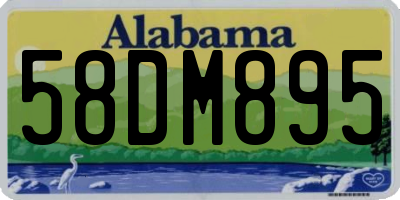 AL license plate 58DM895