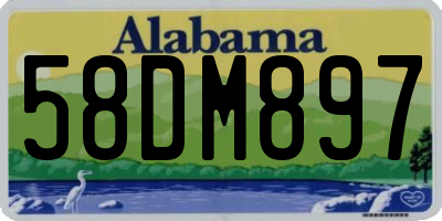 AL license plate 58DM897