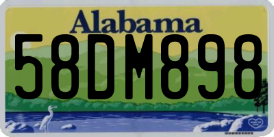 AL license plate 58DM898