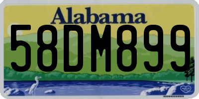 AL license plate 58DM899