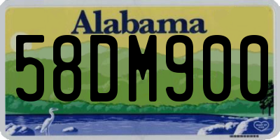 AL license plate 58DM900