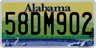 AL license plate 58DM902
