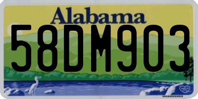 AL license plate 58DM903