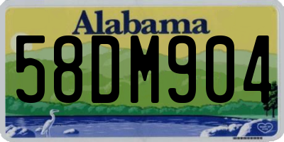 AL license plate 58DM904