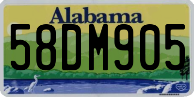 AL license plate 58DM905