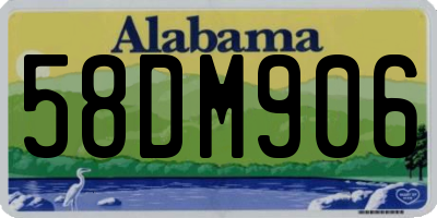 AL license plate 58DM906