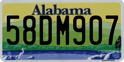 AL license plate 58DM907