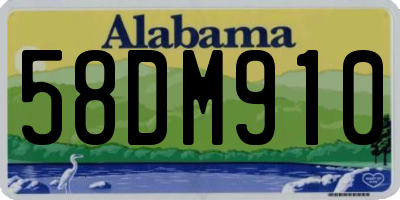 AL license plate 58DM910