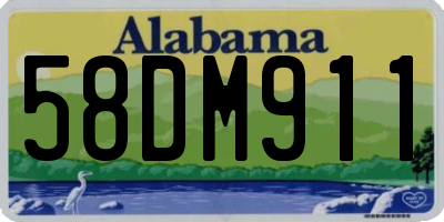 AL license plate 58DM911