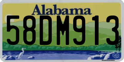 AL license plate 58DM913