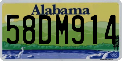 AL license plate 58DM914
