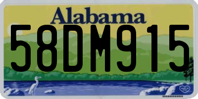 AL license plate 58DM915