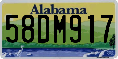 AL license plate 58DM917